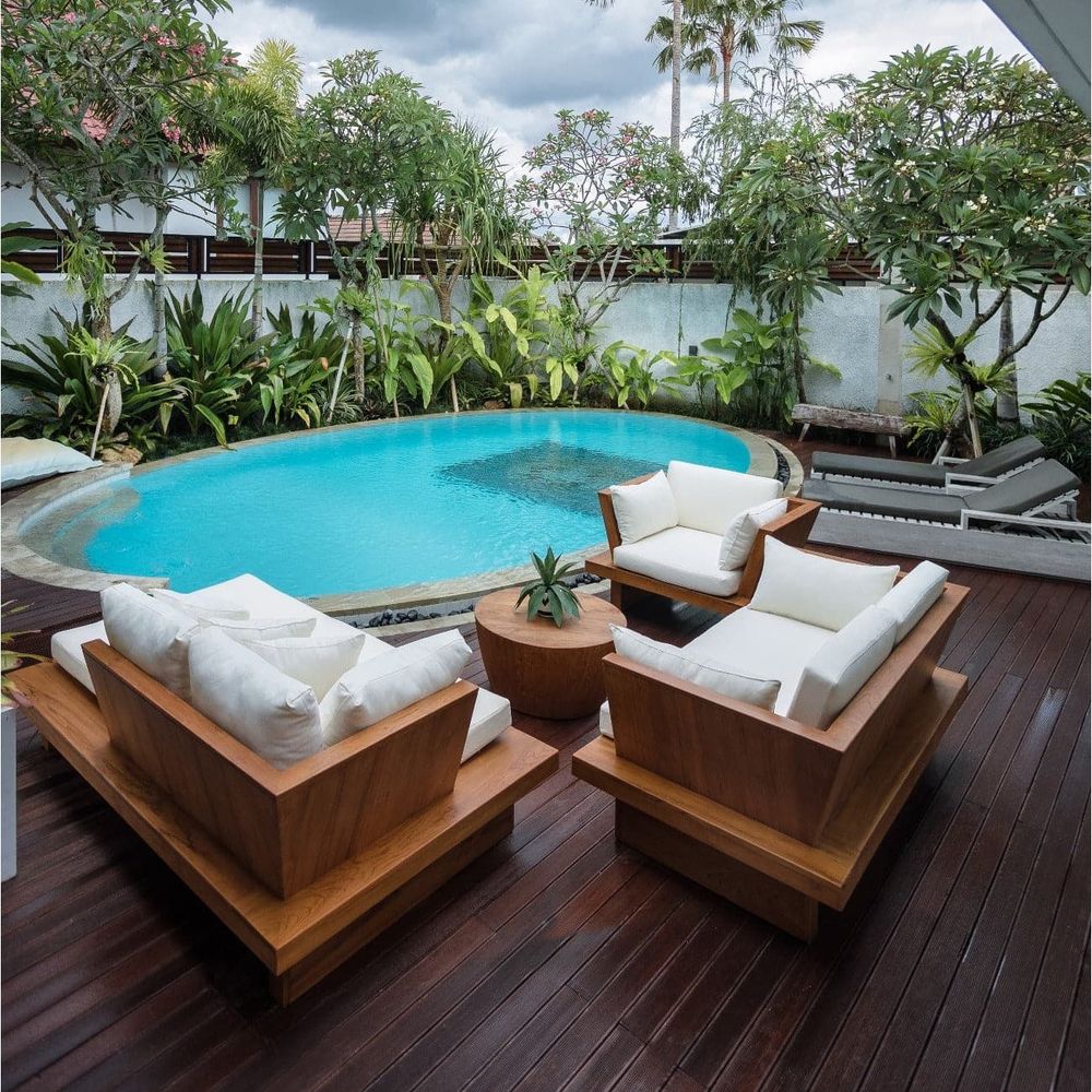 Zen Teak Platform Chair-France & Son-FL1007-Lounge Chairs-4-France and Son