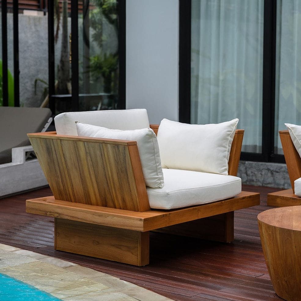 Zen Teak Platform Chair-France & Son-FL1007-Lounge Chairs-2-France and Son