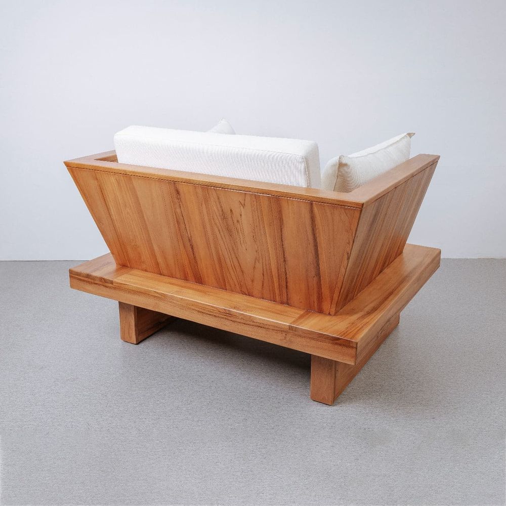 Zen Teak Platform Chair-France & Son-FL1007-Lounge Chairs-8-France and Son