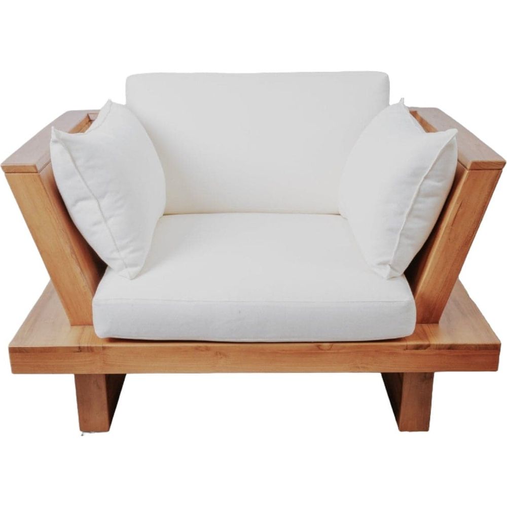 Zen Teak Platform Chair-France & Son-FL1007-Lounge Chairs-1-France and Son