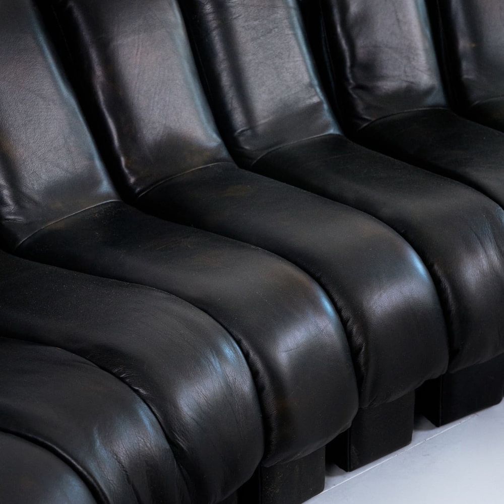 Non Stop Infinity Sofa Pieces - Leather-France & Son-FL1051LBRN-C-SectionalsBrown-Middle Element-9-France and Son