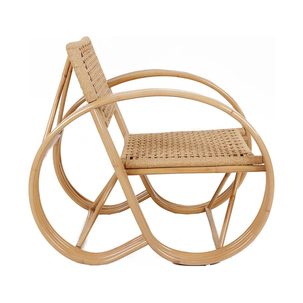 Pretzel Lounge Chair - Hand Woven-France & Son-FL1059NTRL-Lounge Chairs-2-France and Son