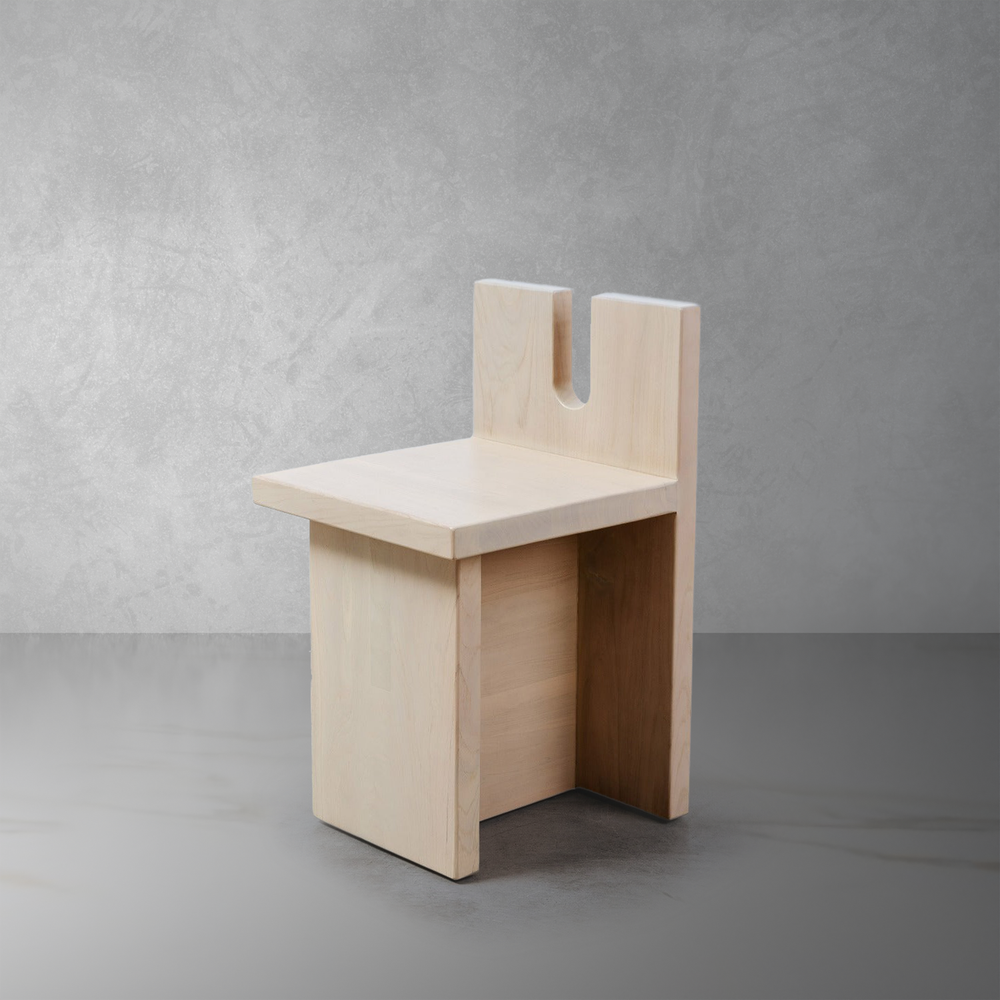 Brutalist Cowan Primitive Dining Chair-France & Son-FL1121NTRL-Dining ChairsNatural Teak-1-France and Son