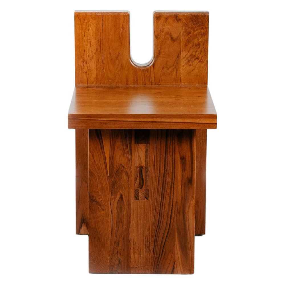 Teak Wood Cowan Dining Chair-France & Son-FL1121NTRL-Stools & OttomansNatural Teak-3-France and Son