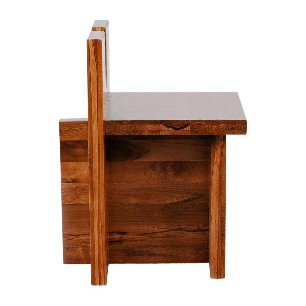 Teak Wood Cowan Dining Chair-France & Son-FL1121NTRL-Stools & OttomansNatural Teak-12-France and Son