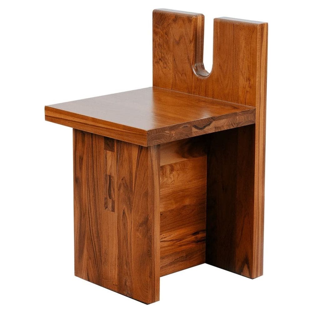 Teak Wood Cowan Dining Chair-France & Son-FL1121NTRL-Stools & OttomansNatural Teak-1-France and Son