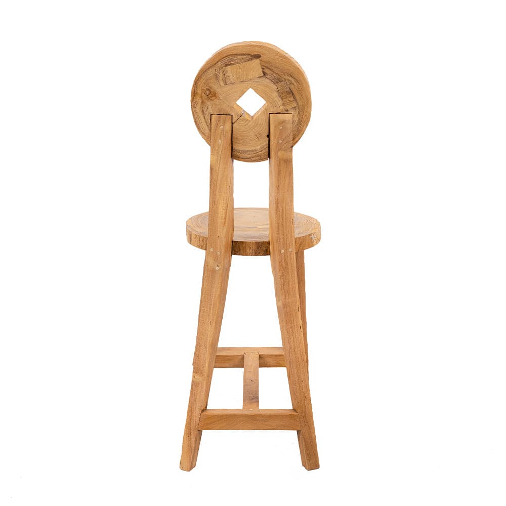 Brauer Primitive Stool-France & Son-FL1139NTRL-Bar Stools-5-France and Son