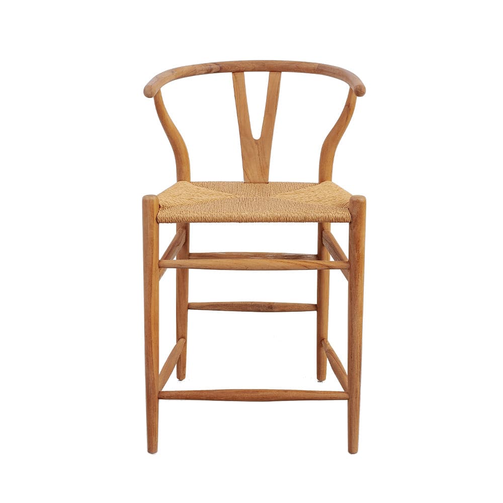 Wishbone Teak Counter Stool-France & Son-FL1180NTRL-Bar StoolsNatural-3-France and Son