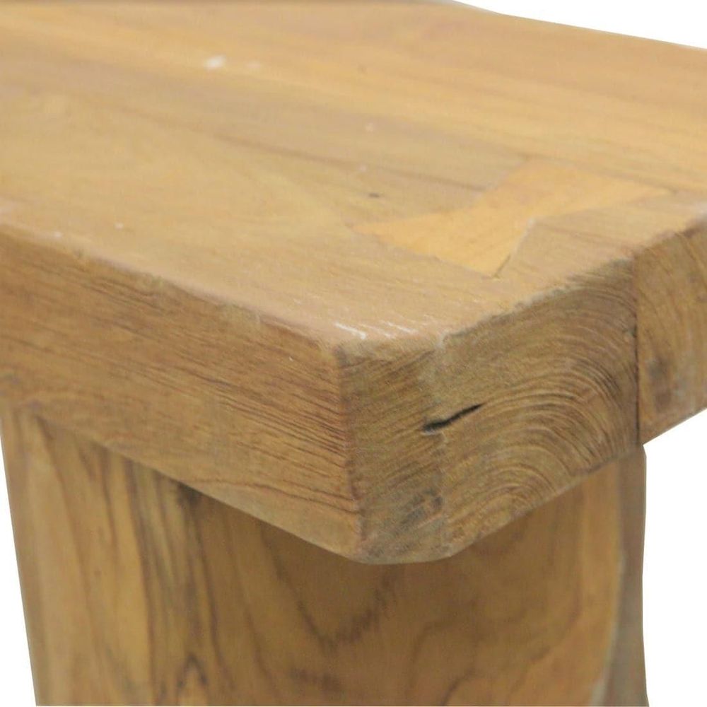 Solid Reclaimed Teak Bench-France & Son-FL1204NTRL-Benches48"-4-France and Son