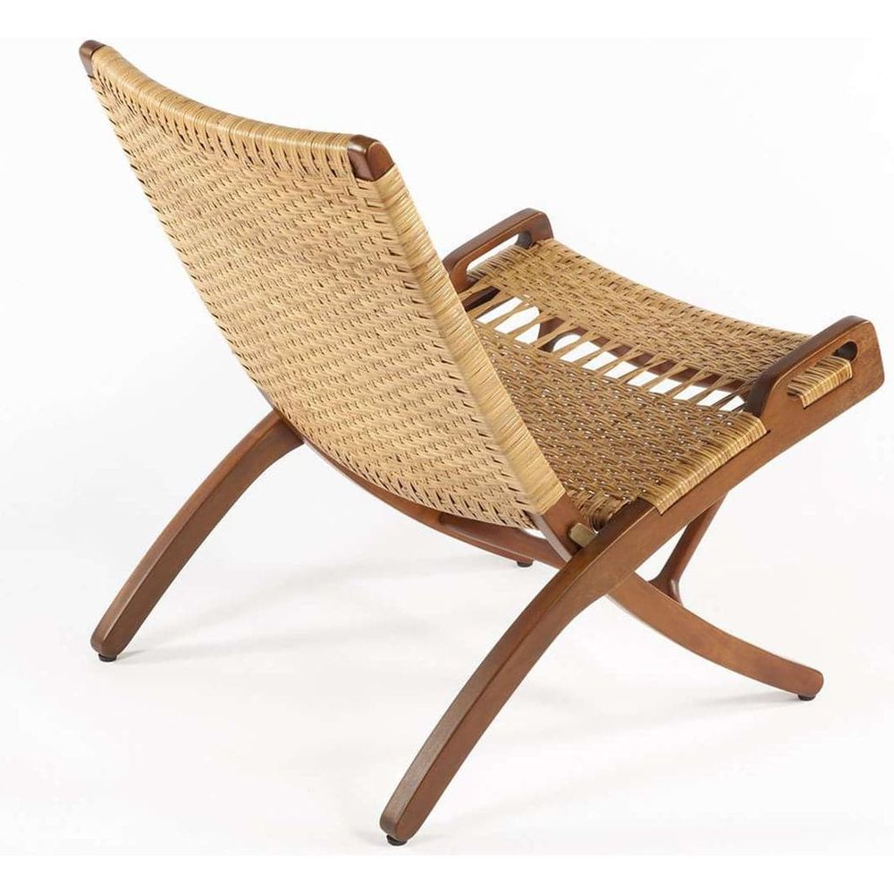 Mid Century Wegner Folding Chair-France & Son-FL1306LBRN-Lounge Chairs-5-France and Son