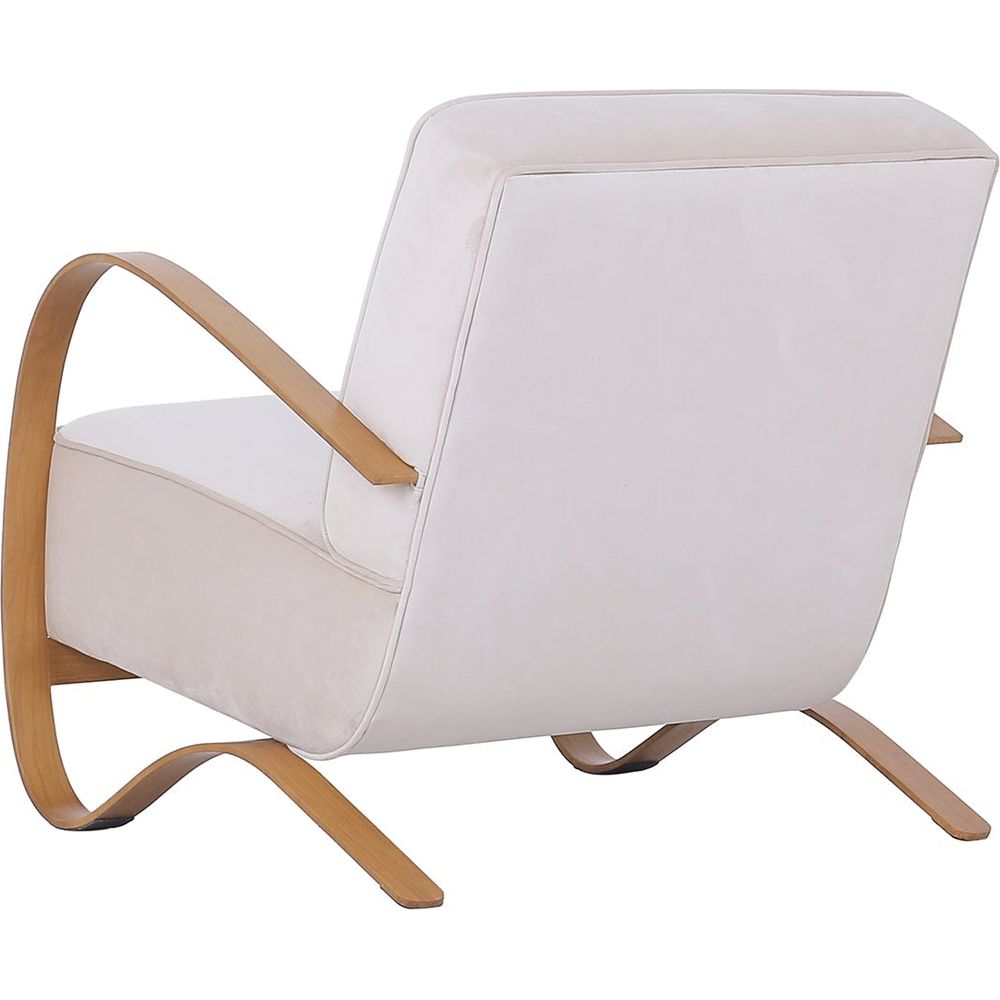 Halabala Lounge Chair - Off White Velvet