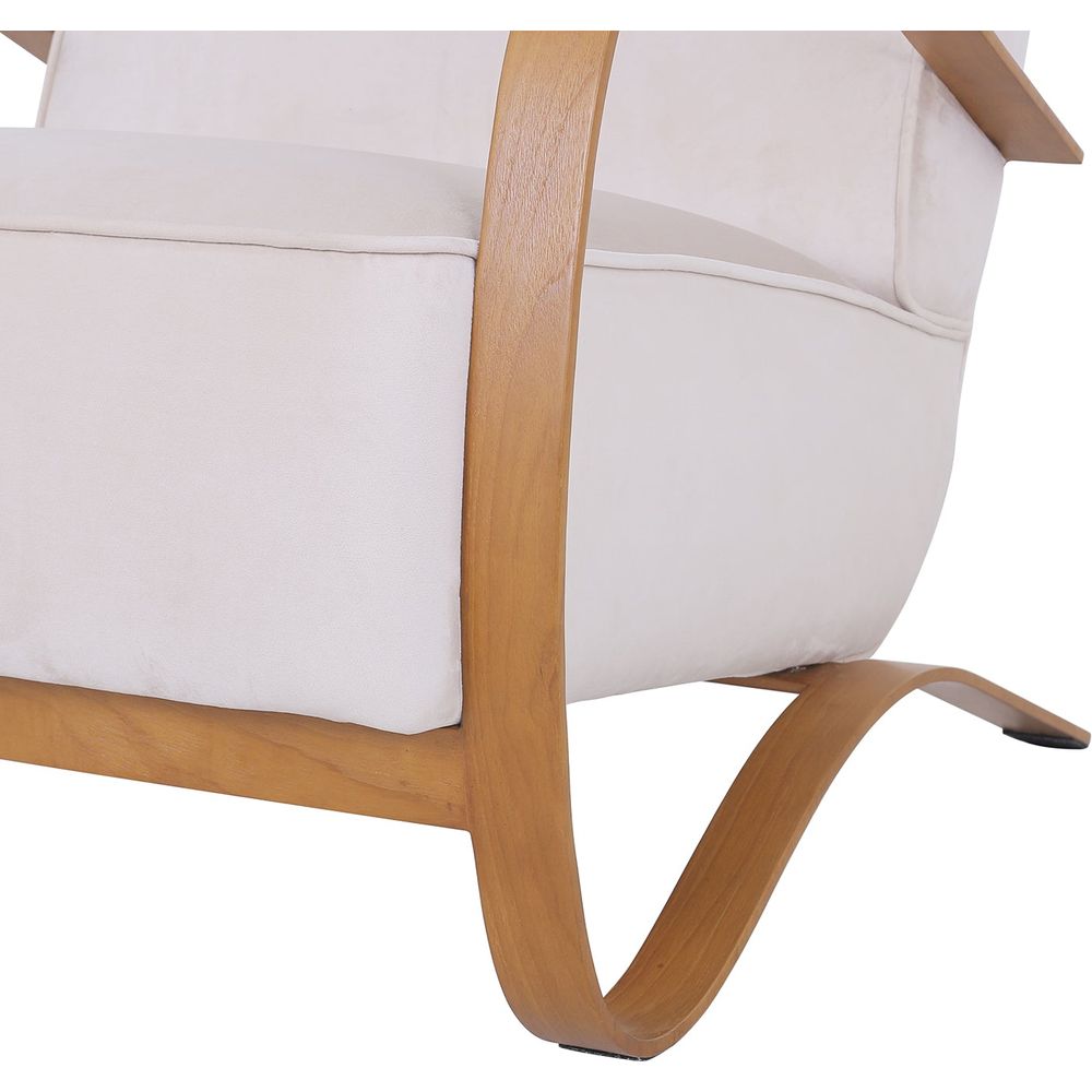 Halabala Lounge Chair - Off White Velvet