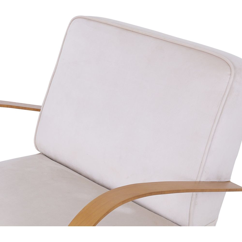 Halabala Lounge Chair - Off White Velvet
