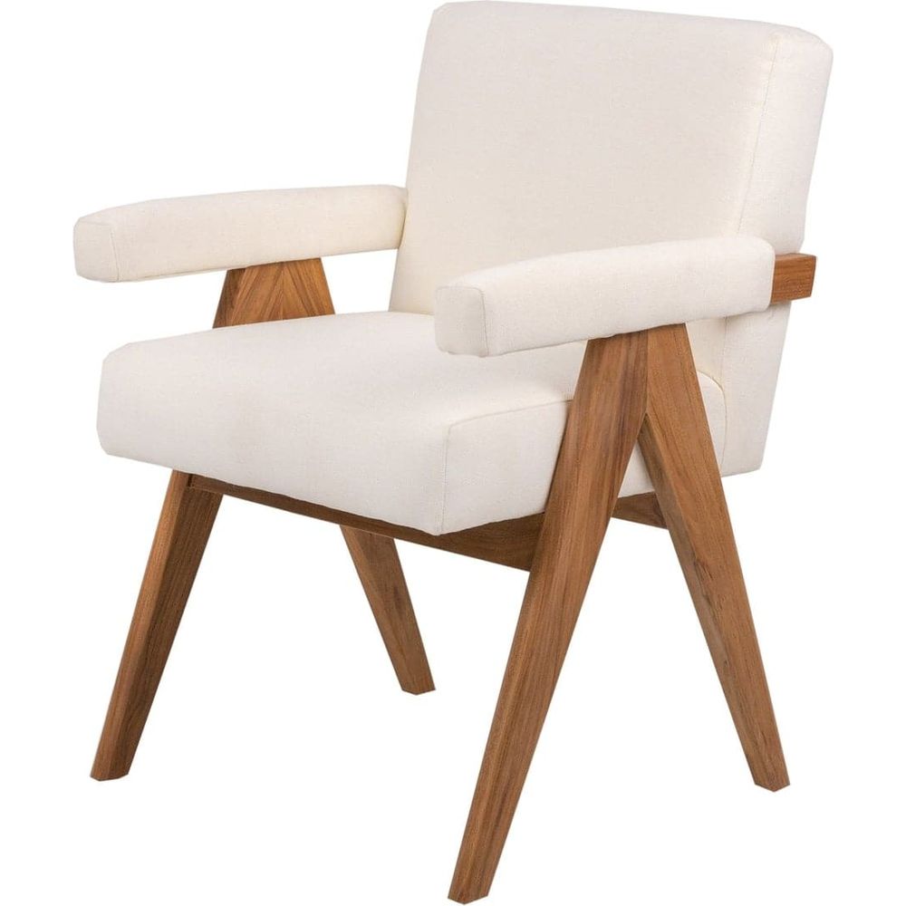 Jeanneret Dining Armchair - Upholstered-France & Son-FL1324NTRL-Dining ChairsSingle-Natural-8-France and Son