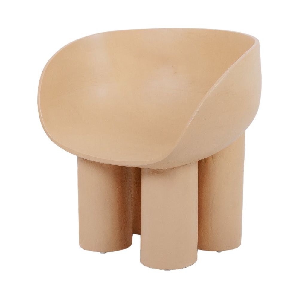 Chunk Teak Chair-France & Son-FL1334IVORY-Lounge ChairsIvory-1-France and Son