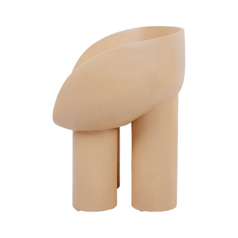 Chunk Teak Chair-France & Son-FL1334IVORY-Lounge ChairsIvory-2-France and Son