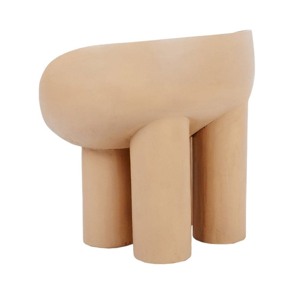 Chunk Teak Chair-France & Son-FL1334IVORY-Lounge ChairsIvory-3-France and Son