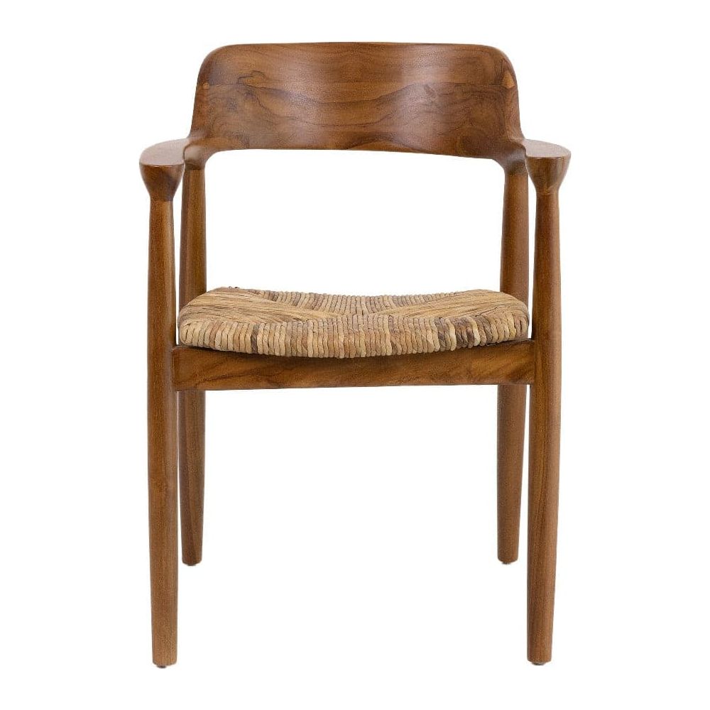 Pavels Woven Seat Dining Chair-France & Son-FL1351NEW-Dining ChairsNatural Teak-3-France and Son