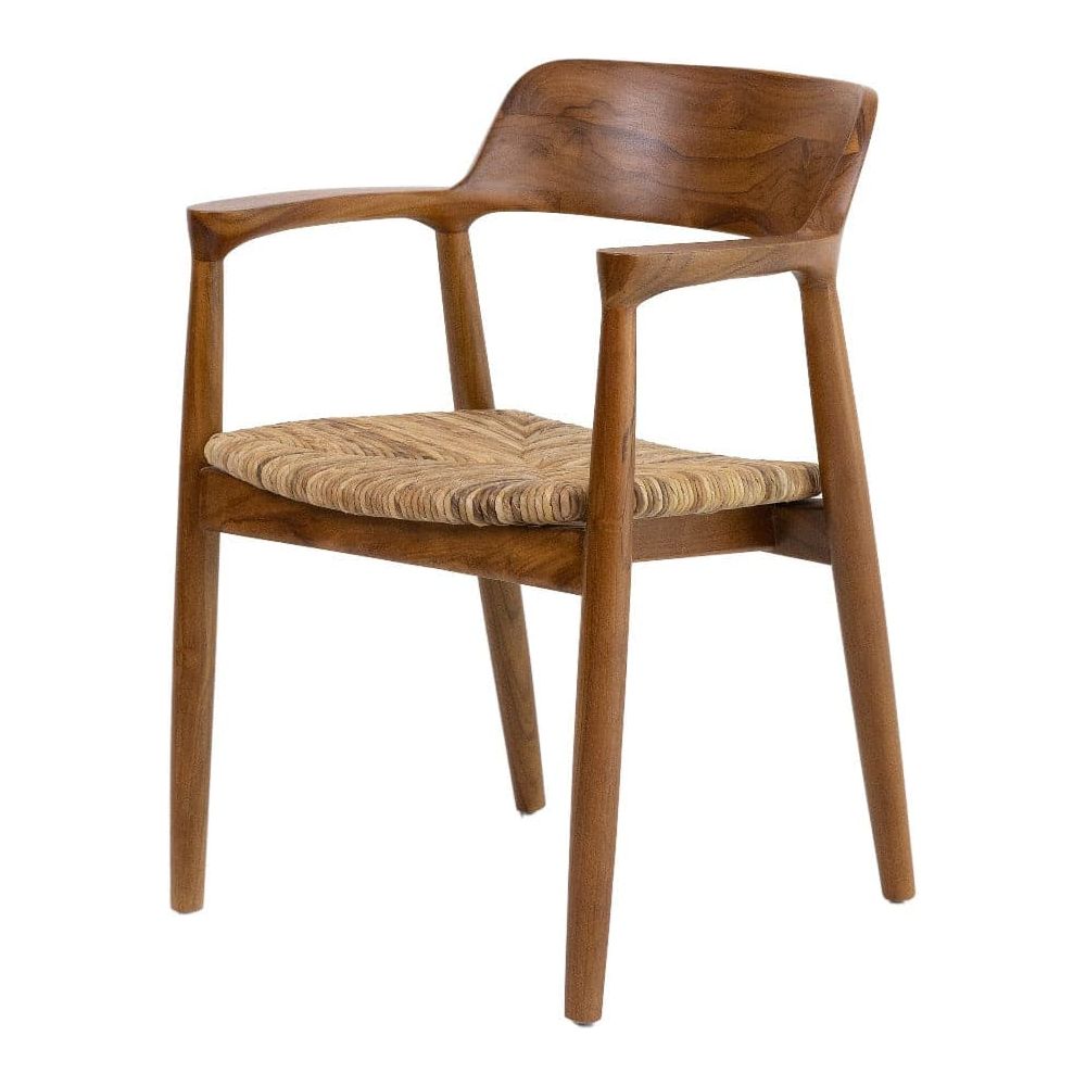 Pavels Woven Seat Dining Chair-France & Son-FL1351NEW-Dining ChairsNatural Teak-1-France and Son