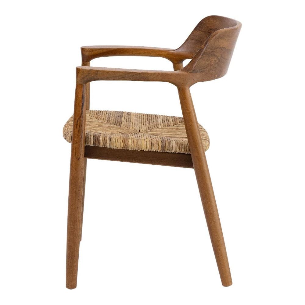 Pavels Woven Seat Dining Chair-France & Son-FL1351NEW-Dining ChairsNatural Teak-4-France and Son