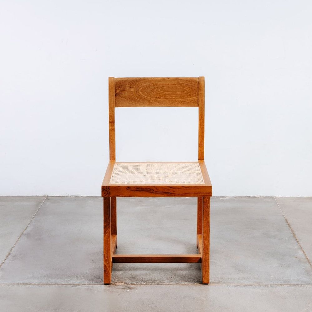 Bahri Cane Side Chair-France & Son-FL1385-Dining Chairs-1-France and Son