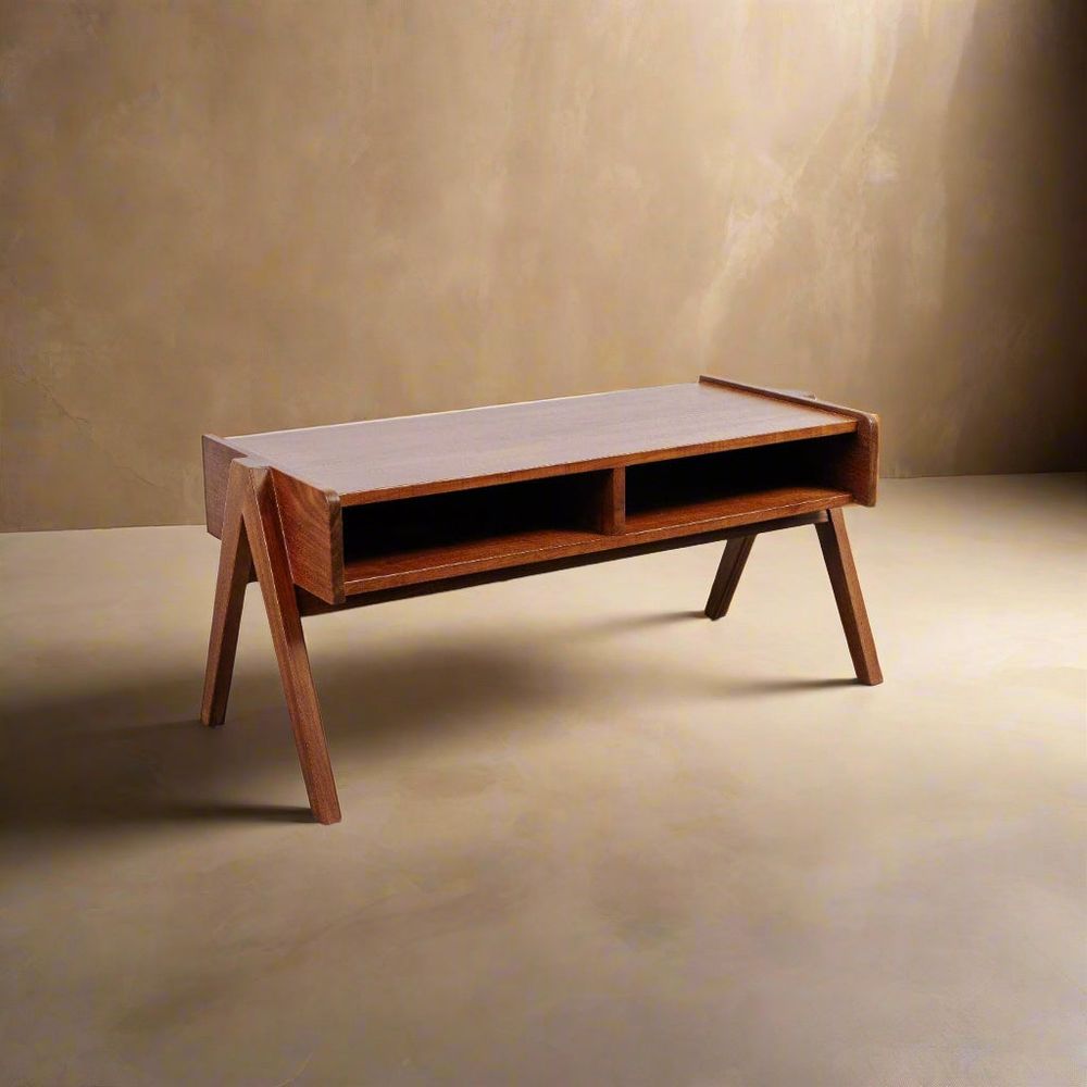 Jeanneret Teak Coffee Table-France & Son-FL1441-Coffee Tables-1-France and Son