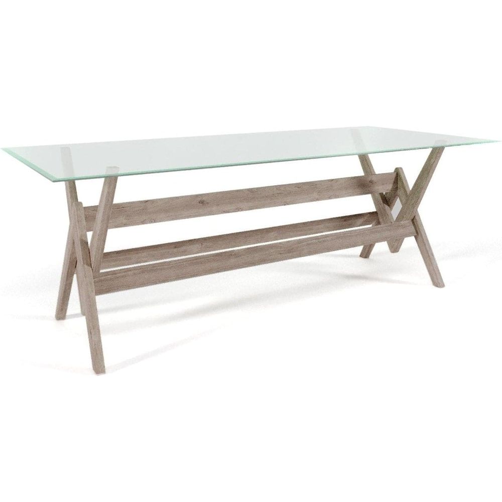 Jeanneret Dining Table - Large-France & Son-FL1491BASE-GREY-Dining TablesGrey Base-1-France and Son