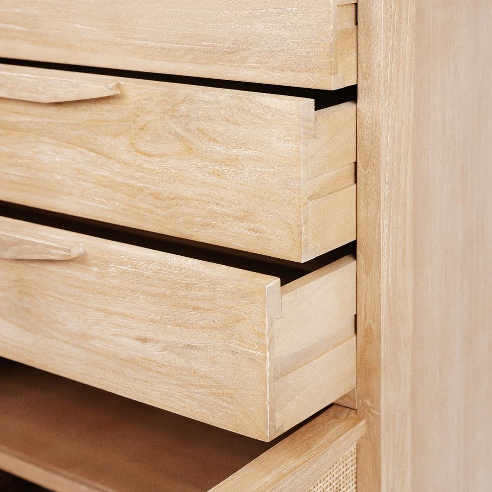 LuLu Solid Teak Tall Chest-France & Son-FL1510BWHT-Dressers-4-France and Son