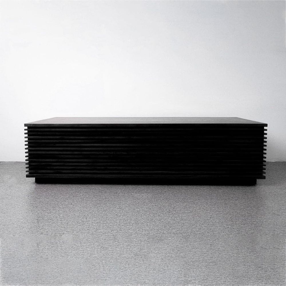 Jensen Slatted Teak Storage Bench-France & Son-FL1530BLK-BenchesBlack-60"-12-France and Son