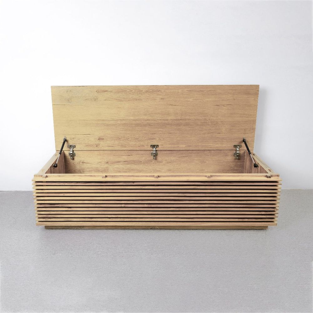 Jensen Slatted Teak Storage Bench-France & Son-FL1529NTRL-BenchesTeak-48"-8-France and Son