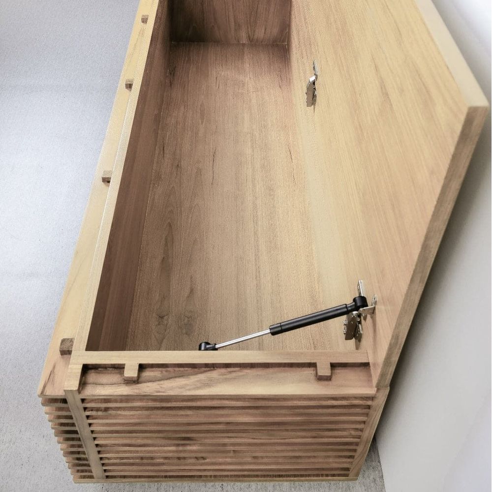 Jensen Slatted Teak Storage Bench-France & Son-FL1529NTRL-BenchesTeak-48"-9-France and Son