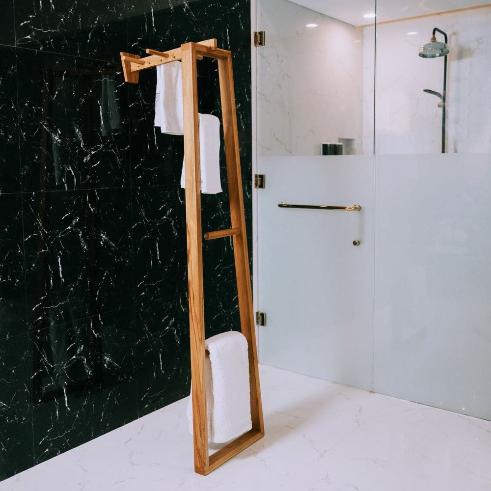 Teak Aiyla Clothes Rack-France & Son-FL1545-Decor-2-France and Son