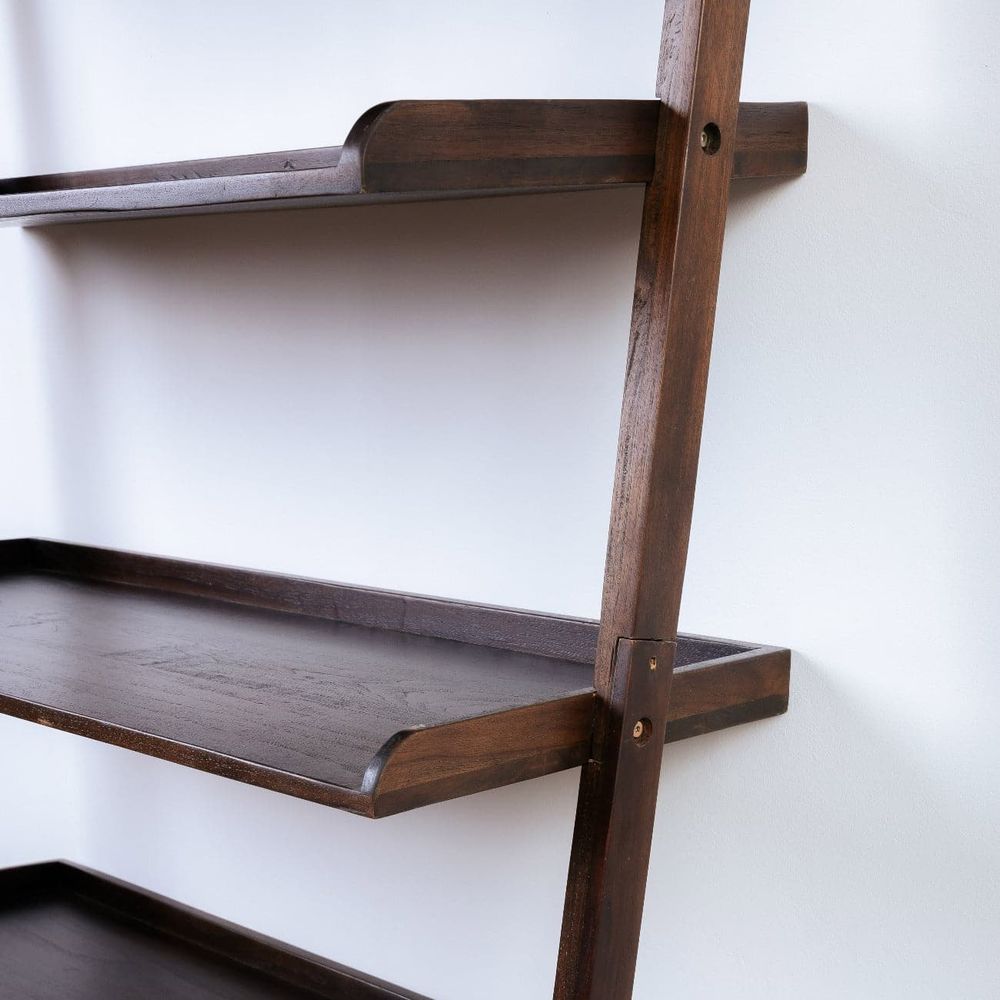 Clifford Leaning Mahogany Bookcase-France & Son-FL1546-Bookcases & Cabinets-3-France and Son