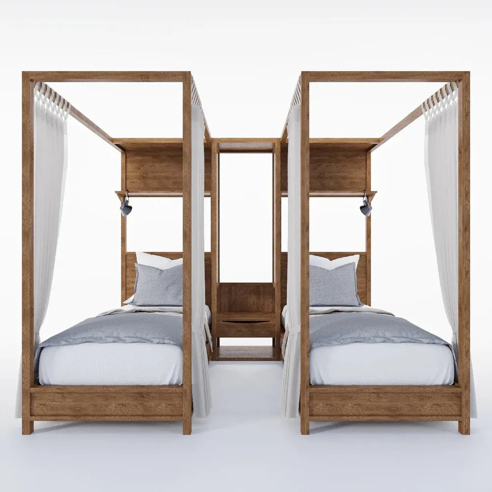 Martindale Canopy Bed-France & Son-FL1909-Q-BedsQueen-7-France and Son