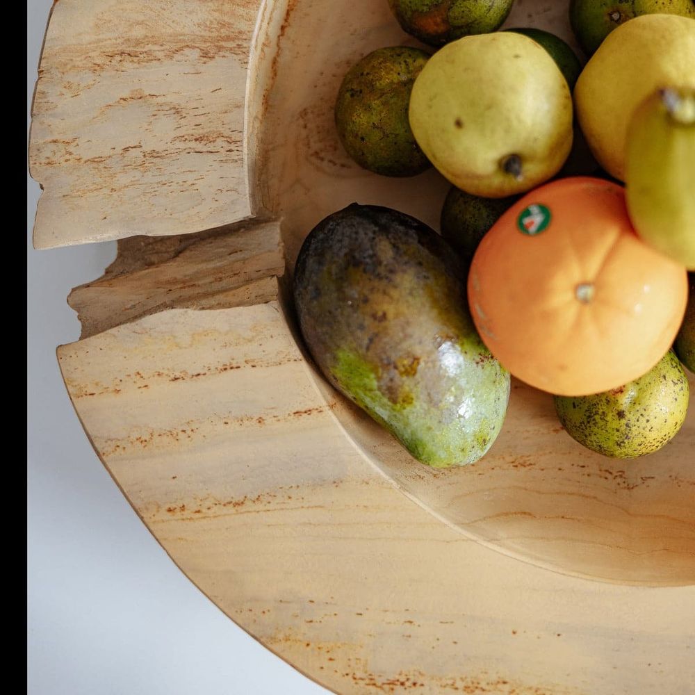 Organic Modern Teak Bowl-France & Son-FL9011WHTS-BowlsSmall-Ivory-5-France and Son