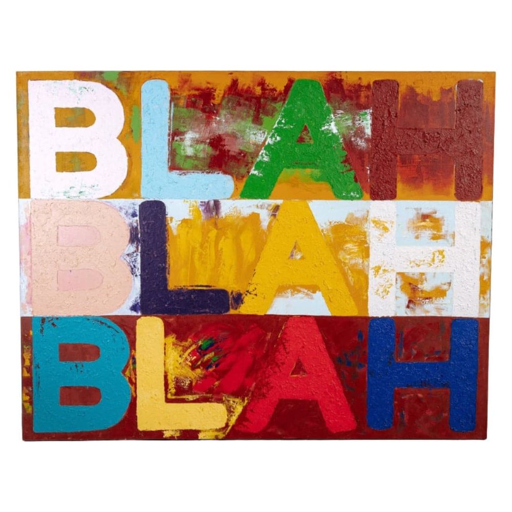 Blah Oil on Canvas-France & Son-FL9108-Wall Art-1-France and Son