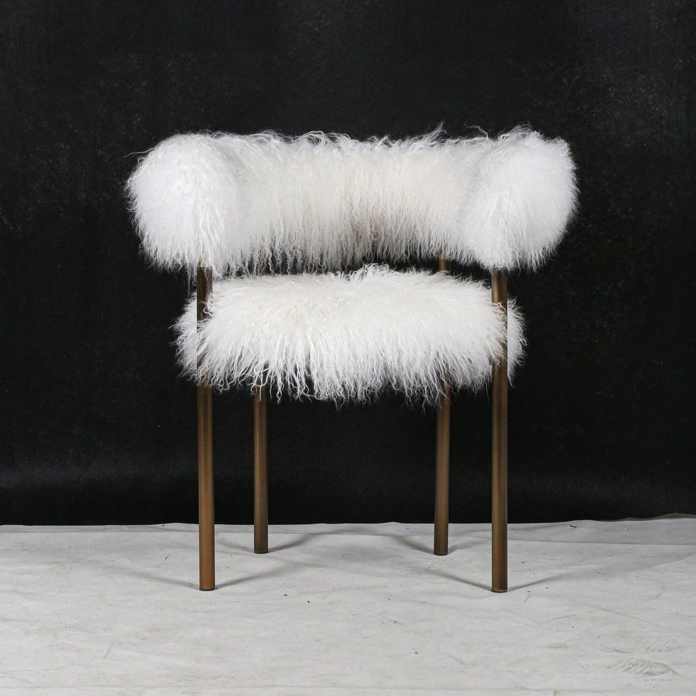 Lunde Mongolian Sheepskin Arm Chair