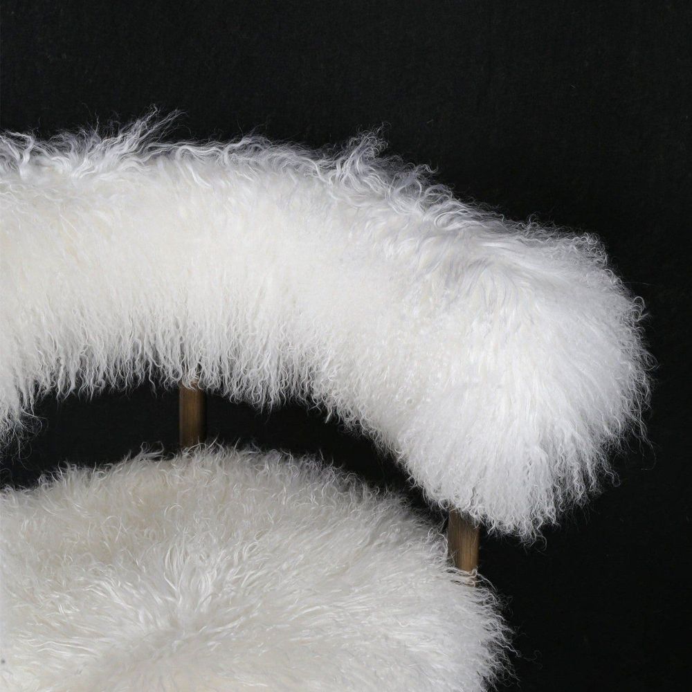 Lunde Mongolian Sheepskin Arm Chair