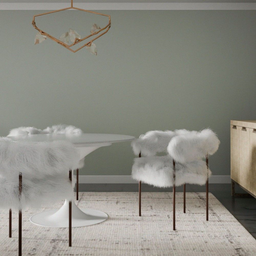 Lunde Mongolian Sheepskin Arm Chair