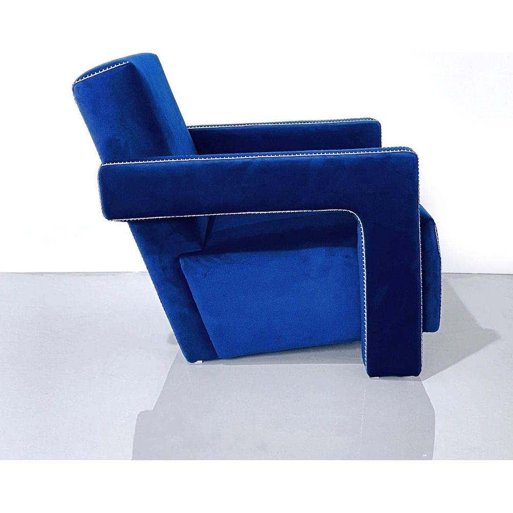 Utrecht Arm Chair-France & Son-FMC082BLUE-Lounge Chairs-3-France and Son