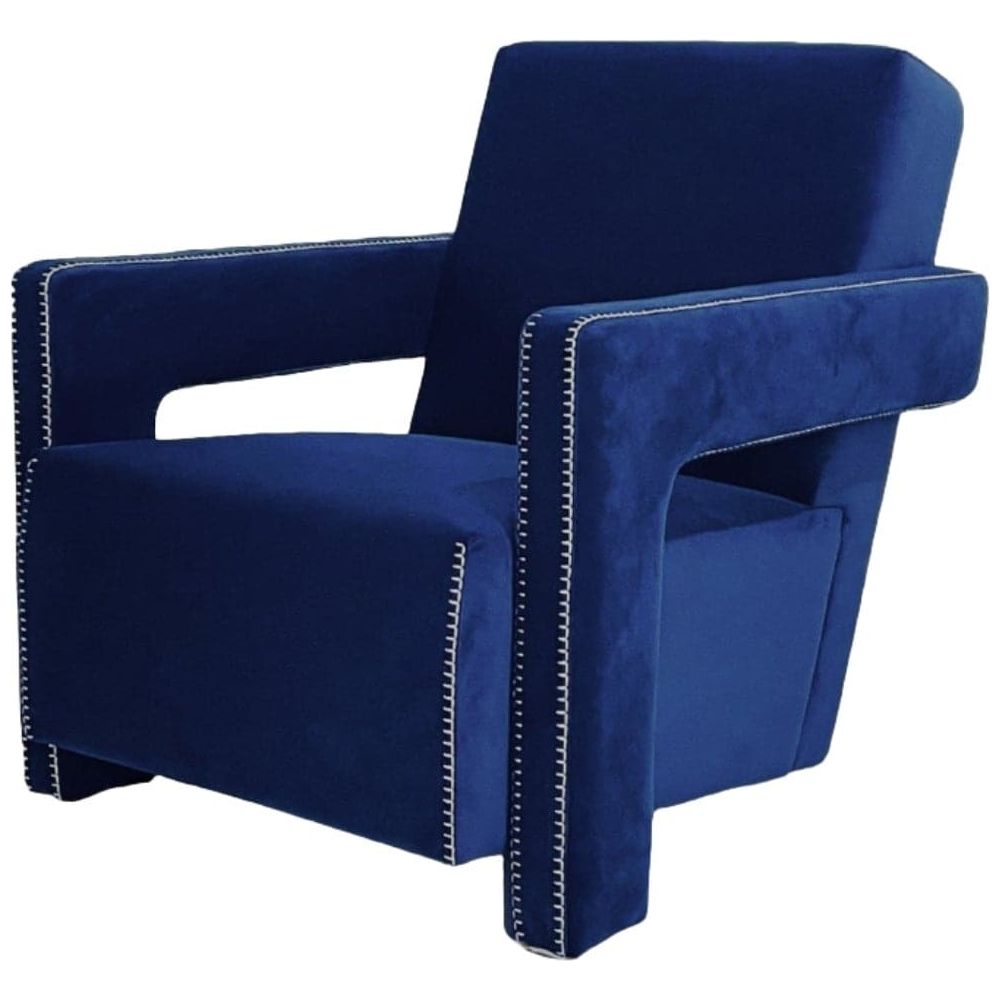 Rietveld Utrecht Lounge Chair-France & Son-FMC082BLUE-Lounge ChairsBlue-1-France and Son