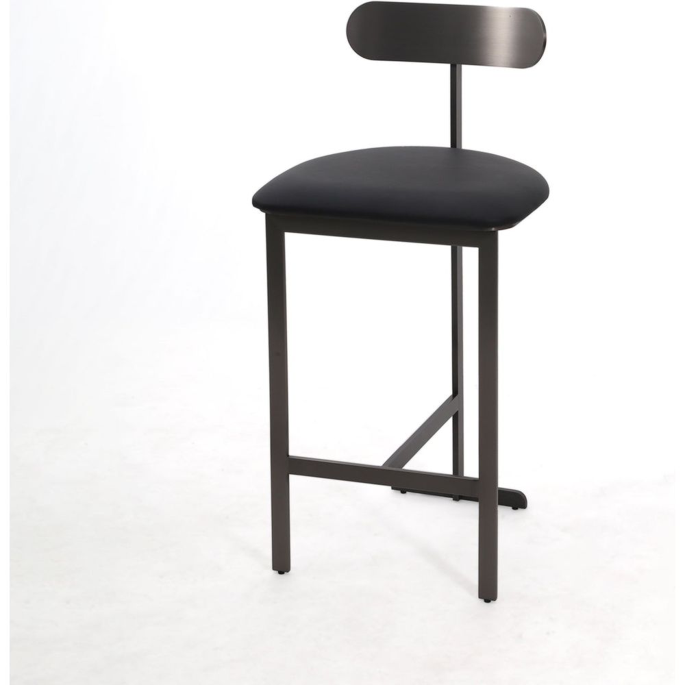 Yabu Counter Stool-France & Son-FMS004C-BGEGLD-Bar StoolsGold / Off-White Velvet-6-France and Son