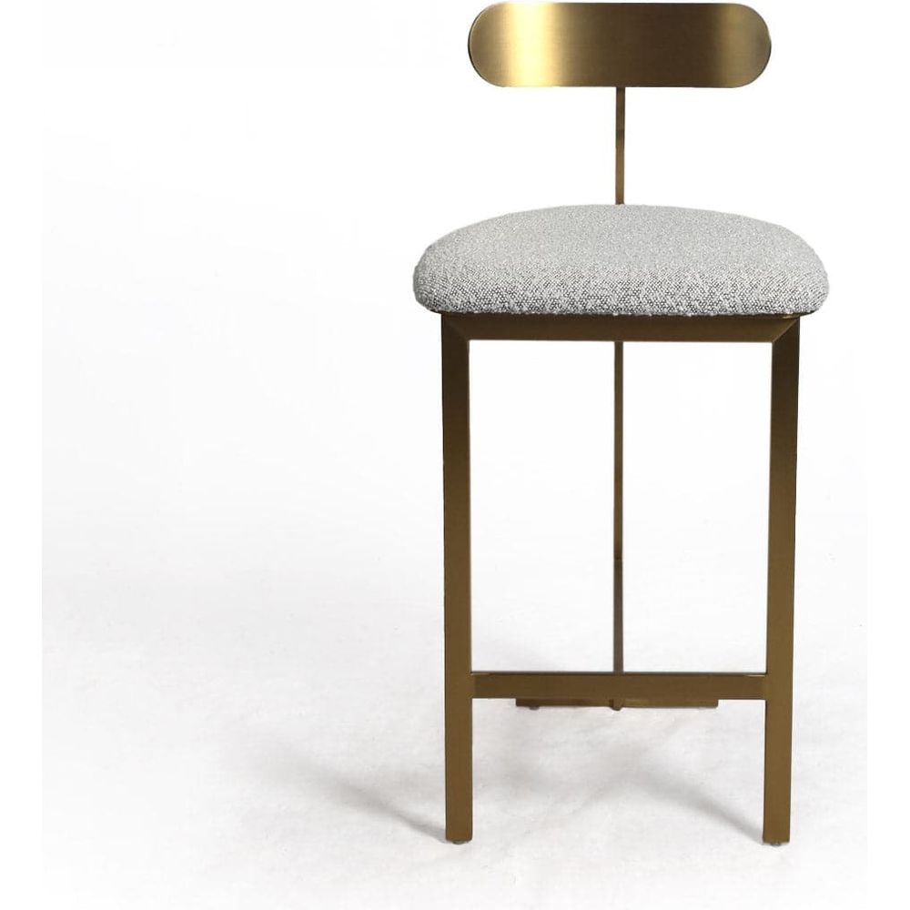 Yabu Counter Stool-France & Son-FMS005C-GWHTGLD-Bar StoolsGold / Cream Grey Boucle-7-France and Son