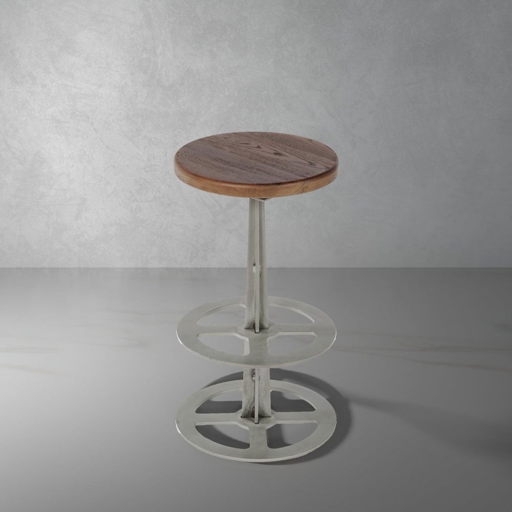 Industrial Garin Bar Stool-France & Son-FOC85169WALNUT-Bar Stools-1-France and Son