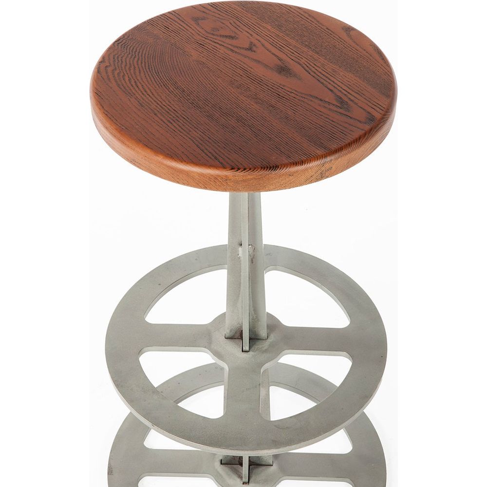 Industrial Garin Bar Stool-France & Son-FOC85169WALNUT-Bar Stools-3-France and Son