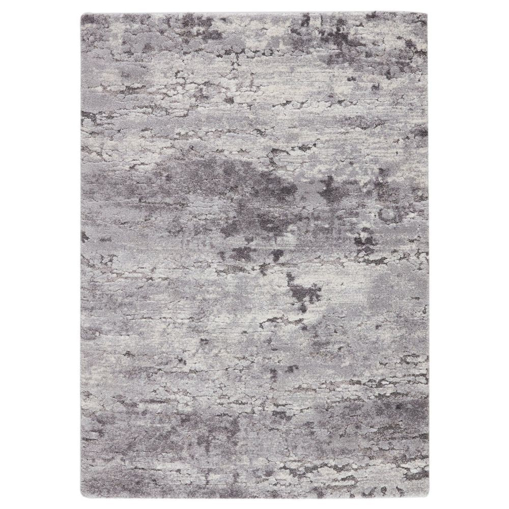 Merine Chaz Abstract Gray/ Ivory Runner Rug (3'X10')