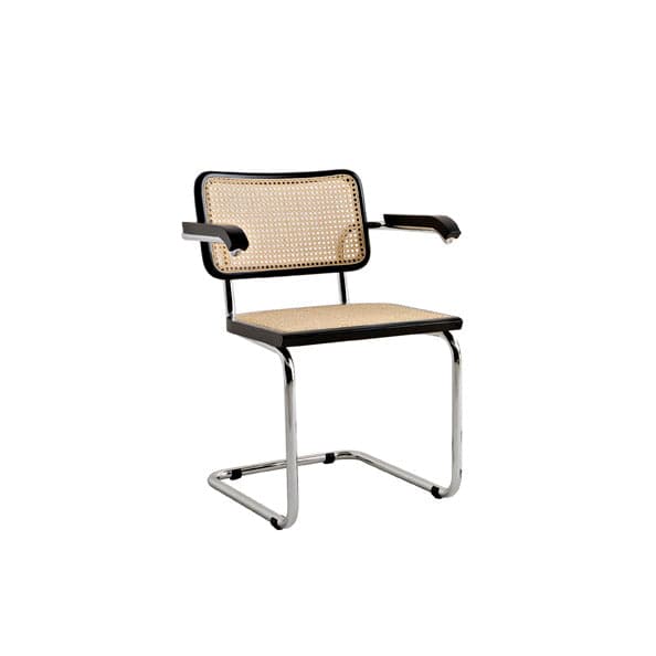Italian Cesca Stainless Steel Armchairs-France & Son-FSC119NTRL-Dining ChairsSingle-Natural-7-France and Son