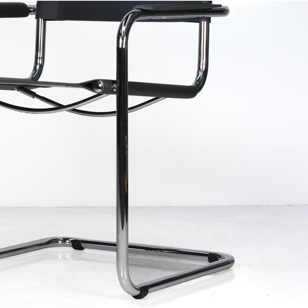 Italian Mart Stam Cantilever Armchair-France & Son-FSC121BLK-Dining ChairsSingle-4-France and Son