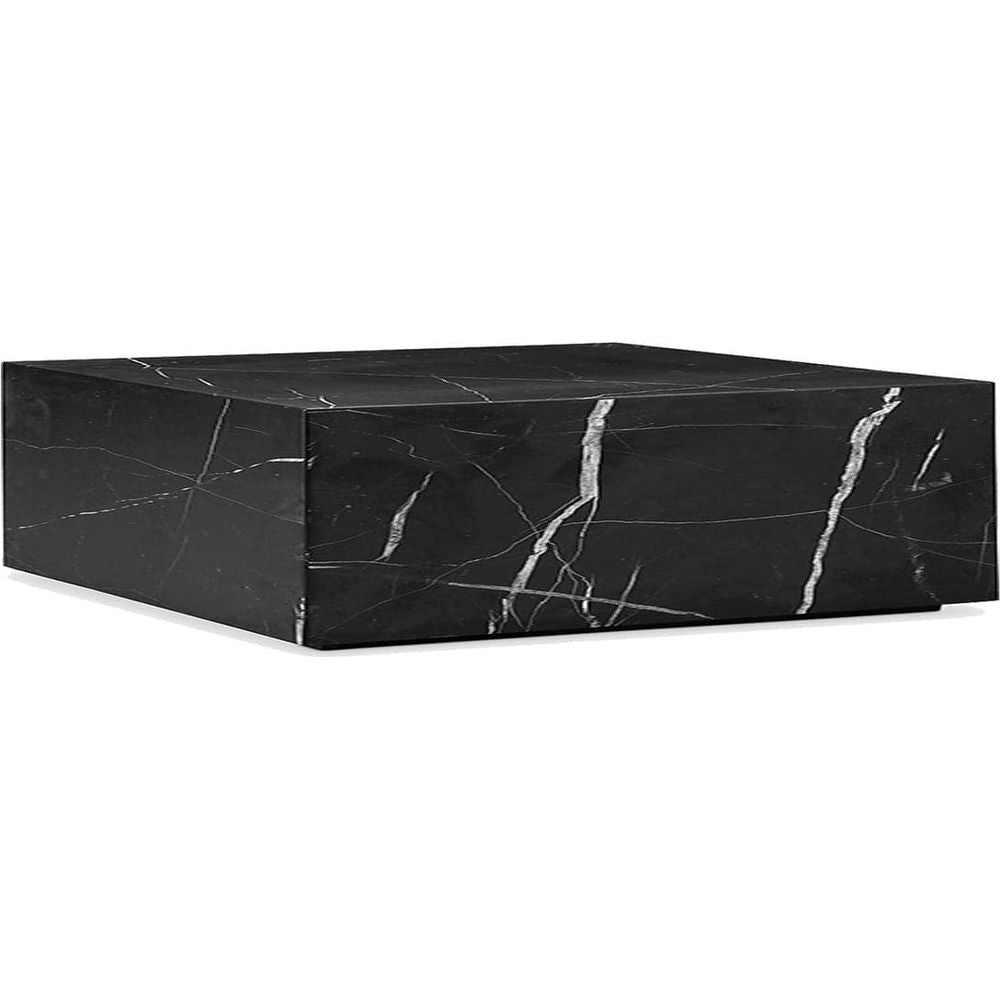 Marble Monolith Square Coffee Table-France & Son-FVT059MBLK-Coffee TablesBlack-3-France and Son
