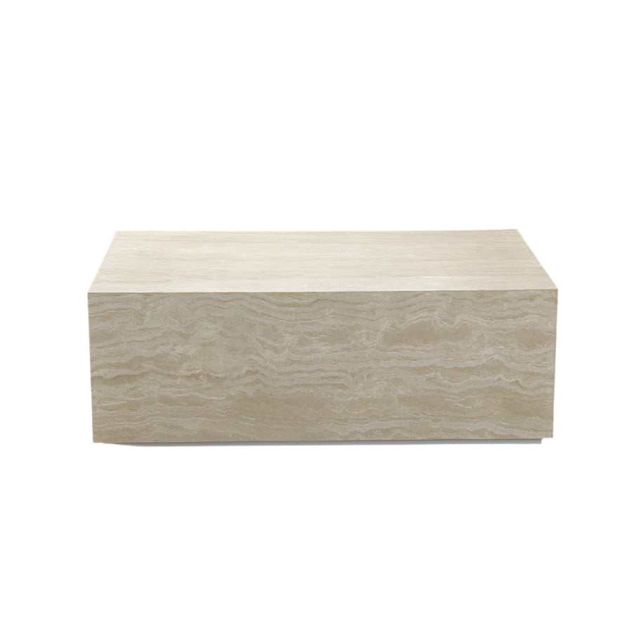 Travertine Monolith Rectangle Coffee Table - Large